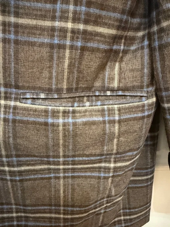 Lovers + Friends Plaid Brown Oversized Blazer Jacket - Women's size small - Picture 6 of 16